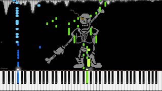 Undertale AU  DISBELIEF Papyruss Genocide Route Theme  LyricWulf Piano Tutorial on Synthesia [upl. by Birkett]