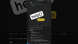 Things about Python HELP Function every Programmer needs to know python programming coding [upl. by Lemyt599]