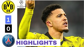 Borussia Dortmund vs PSG HIGHLIGHTS 10 Sancho performance Fullkrug Goal [upl. by Ainecey]