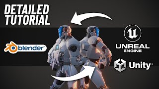 Blender to Unreal amp unity  Exporting rigged character  Extensive guide [upl. by Atsok]