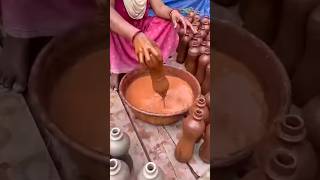 How to make clayed water bottle pottery claybottle art streetfood functionalpottery [upl. by Scotti]