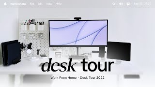 Work From Home Desk Setup Tour 2022 — My Home Office as a Product Designer 데스크 투어 [upl. by Tichon]