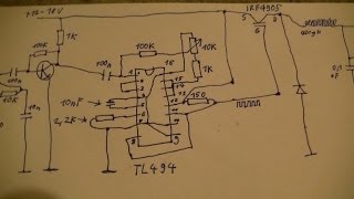 Schaltplan Schaltregler Audiomodulation mit TL494  Teil der Schaltung des Senders  eflose 307 [upl. by Estas]