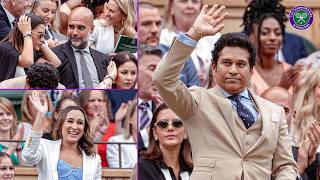 Tendulkar Guardiola Olympians and sporting stars welcomed into royal box  Wimbledon 2024 [upl. by Yerffoj]