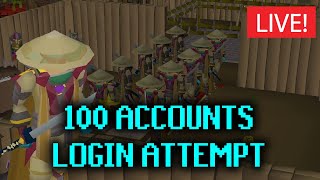 Live Stream 100 Accounts Login Test in 10 Different Worlds [upl. by Drue776]