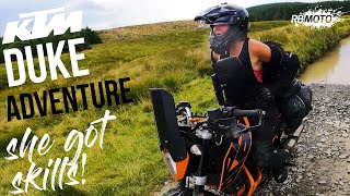 SHES GOT SOME SKILLS  690 Adventure Duke on the Strata Florida 🌲🌊🏍 [upl. by Urbana]