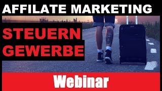 Affiliate Marketing Steuern [upl. by Eibob]