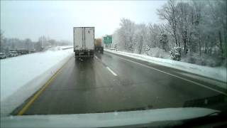 Truck crash accidents pileup on I81 PA 2016 02 09 [upl. by Zsa202]