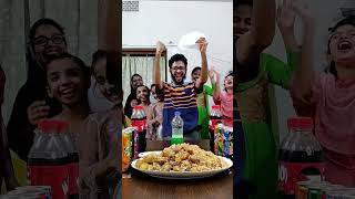 Flip and Eat Chicken Biryani Challenge with Noman  Family Fun shorts subscribe [upl. by Asilef475]