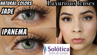 SOLOTICA MOST REAL COLOR CONTACTS ON DARK BROWN EYES Natural colors Jade Ipanema [upl. by Clary140]