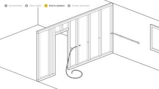 Elektra in tussenwanden plaatsen  hoe ga je te werk [upl. by Kohsa]