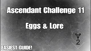 Ascendant Challenge WEEK 11 Eggs amp Lore Destiny 2 Forsaken [upl. by Hachmin]