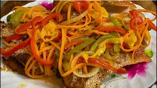 Jamaican Escovitch Fish Fried Fish Pickled Vegetables [upl. by Nealah]