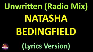 Natasha Bedingfield  Unwritten Radio Mix Lyrics version [upl. by Ayikal]