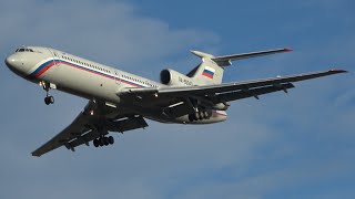 Russia Air Force Tupolev TU154 Arrival Brussels Zaventem Airport [upl. by Brag]