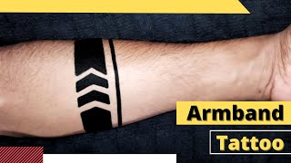 How To Make Armband Tattoo  Arrow Armband Tattoo Design For Men  How To Armband Tattoo  shorts [upl. by Edgard670]