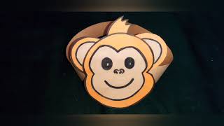 How to make Animal CrownMonkey Headband CraftMonkey Crown CraftCute Monkey CraftEasy Paper Crown [upl. by Anastas]