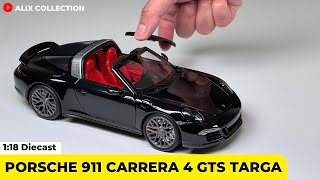 Unboxing Porsche 911 Carrera 4 GTS Targa 118 Diecast Model Car by Schuco 4K [upl. by Warde886]