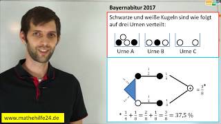 Bayernabitur 2017 Aufgabengruppe 2 Teil B Stochastik Aufgabe 2a  Mathematik [upl. by Pelagia768]