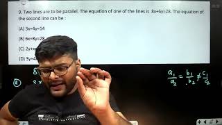 Two lines are to be parallel The equation of one of the lines is 8x6y28 The equation of the s [upl. by Hedvige]