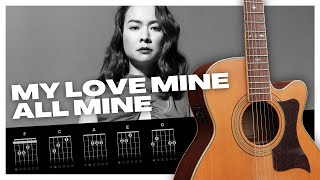 My Love Mine All Mine  Mitski Guitar Tutorial Lesson Tab [upl. by Maurice]