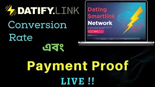 Datify Link🔥Live🔥Payment Proof and Conversion Rate  Fair Trick  CPA Marketing Bangla Tutorial 2020 [upl. by Mullane]