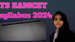 Ts Eamcet 2024Eamcet syllabus 2024important syllabus for Ts Eamcet 2024 [upl. by Unam893]