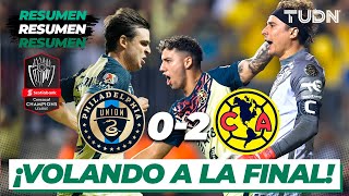 Resumen y goles  Philadelphia 02 América  CONCACHAMPIONS 2021  Semifinal  TUDN [upl. by Jakoba]