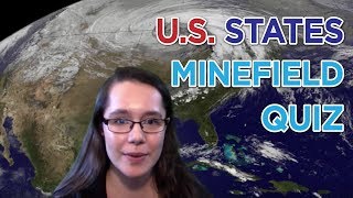 Playing the Find the US States Minefield Quiz  Sporcle [upl. by Lipp]