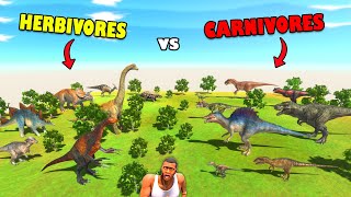 SHINCHAN STORY of HERBIVORE Dinosaurs vs CARNIVORE Dinosaurs in Animal Revolt Battle Simulator CHOP [upl. by Lajes]