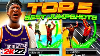 TOP 5 BEST JUMPSHOTS IN NBA 2K22 CURRENT GEN  NEXT GEN • BEST JUMPSHOTS FOR ALL BUILDS [upl. by Kitti44]