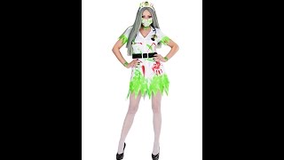 9894  quotTOXIC NURSEquot dress with belt headpiece face mask stethoscope [upl. by Anoj]