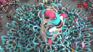 Castellers de Vilafranca  quot3d10fmquot Sant Fèlix 2018 [upl. by Oenire]