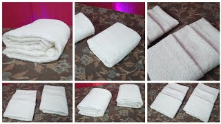 2 BASIC TOWEL FOLDING towelfolding [upl. by Newbill]