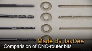 Comparison of 4 different CNC endmill router bits [upl. by Tower541]