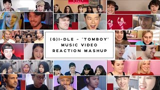 여자아이들GIDLE  TOMBOY Official Music Video  Reaction Mashup  VVZA [upl. by Camus713]