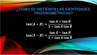 Demostración  Suma  resta  identidades trigonométricas  tangente de dos ángulos [upl. by Nyleaj]