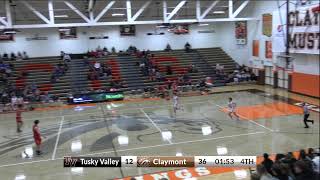 2023 Boys JV Basketball Claymont vs Tusky Valley [upl. by Dorehs]