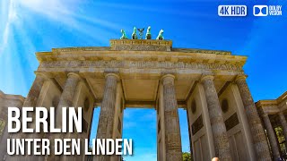 Berlin  Brandenburger Tor Unter Den Linden  🇩🇪 Germany 4K HDR Walking Tour [upl. by Hewie]