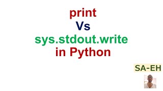 print vs sysstdoutwrite in python  difference between print and sysstdoutwritePython Tutorials [upl. by Delphina42]