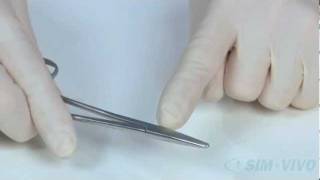 SIM SUTURE  2 Holding and Using the Instruments and Sutures [upl. by Haissi674]