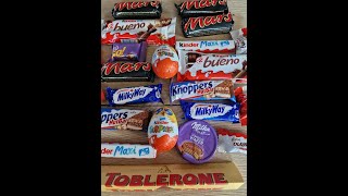 ASMR New  Some Lots Choclate Unpacking Choclate Bars Mars Snikers Bounty Knoppers That You Love 💫 [upl. by Ruford]