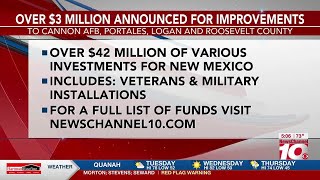 VIDEO Over 3 million announced for improvements to Cannon AFB Portales Logan and Roosevelt Co [upl. by Hayidah830]