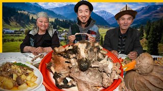 Ancient Nomadic Cooking Secrets of The Kyrgyz Family 🇰🇬 Bizarre Meat Village Food [upl. by Calvinna]