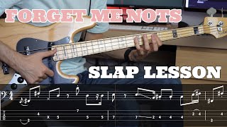 Forget Me Nots  Patrice Rushen  Slow Tempo Bass Lesson [upl. by Leonsis]