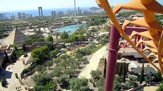 Titánide front seat onride HD POV Terra Mitica [upl. by Avlis323]