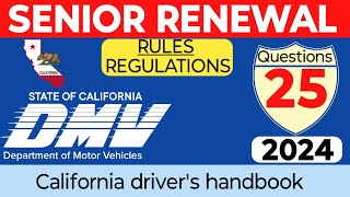 California DMV written test 2024 California drivers handbook dmvwrittentest drivingtest [upl. by Younglove85]