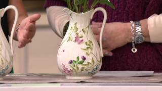 Belleek Floral Springtime Pitcher on QVC [upl. by Refannej]