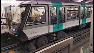 Cab View Métro Ligne 1🚈MP05 STIF x RATP  La Défense➡️Château de Vincennes Grève 310123 [upl. by Gnex]