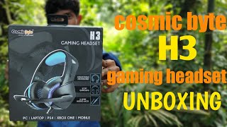 cosmic byte H3 gaming headset unboxing and review [upl. by Etirugram]